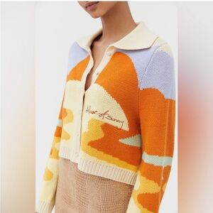House of sunny Colorful Cropped Cardigan
